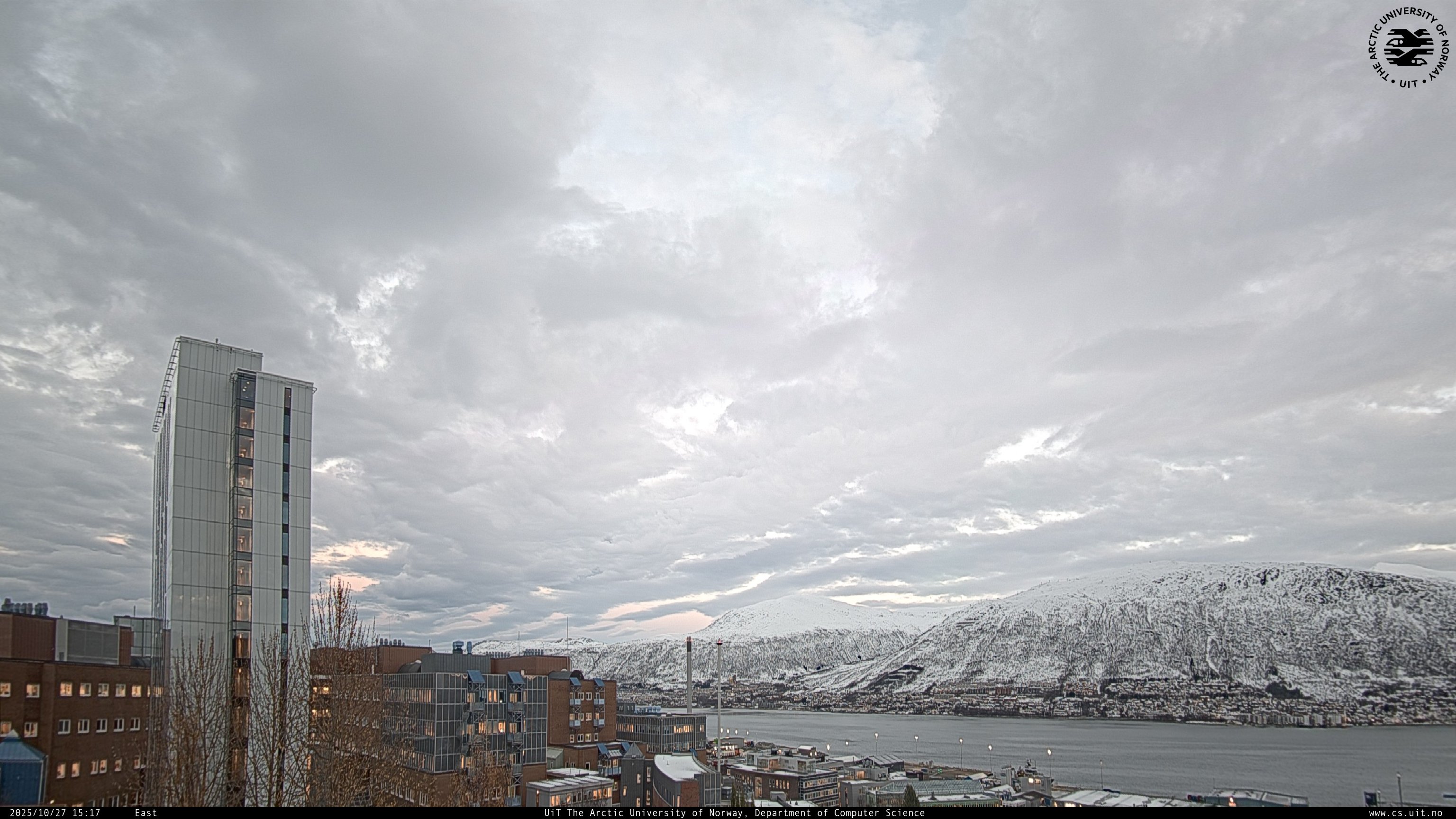 Webcam Tromsø / Blick von Norwegens Arktische Universität Richtung